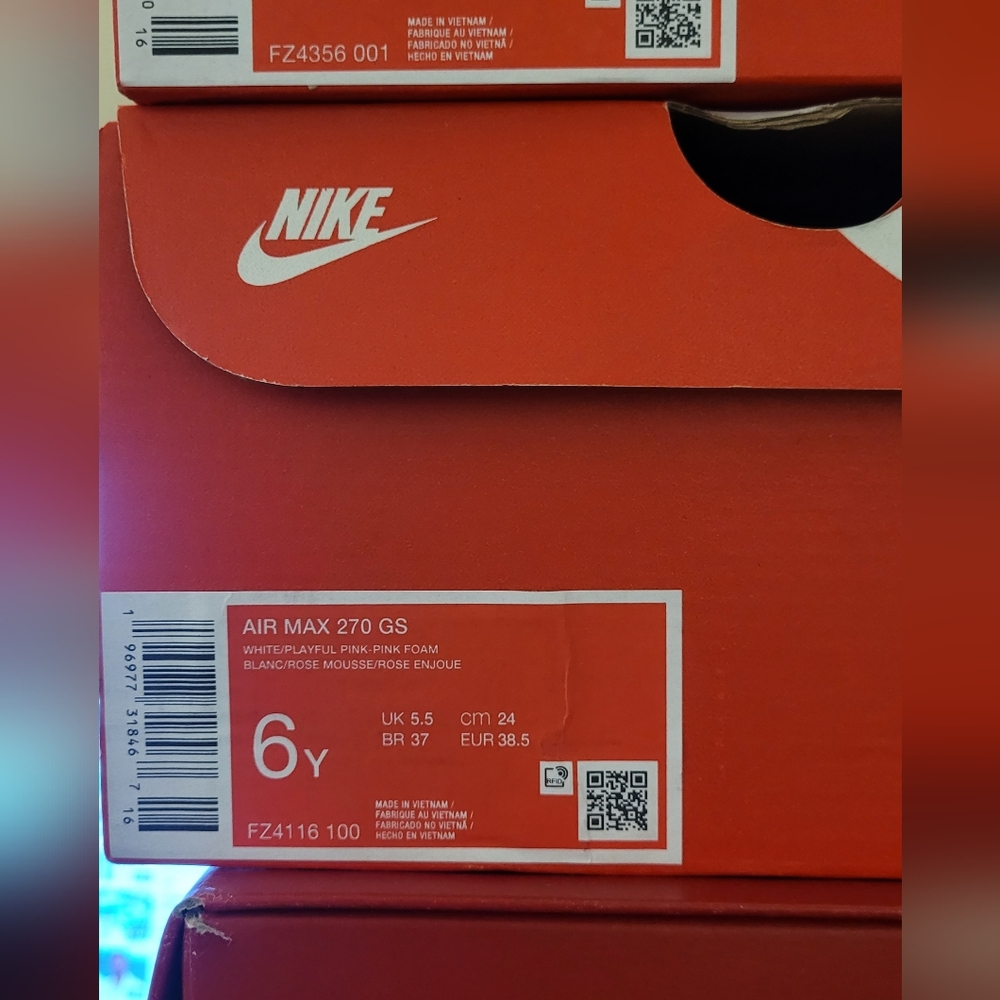 NIKE AIR MAX 270S PREMIUM WHITE-PINK WOMEN'S US SIZE 7.5 BRAND NEW IN BOX - Picture 10 of 10